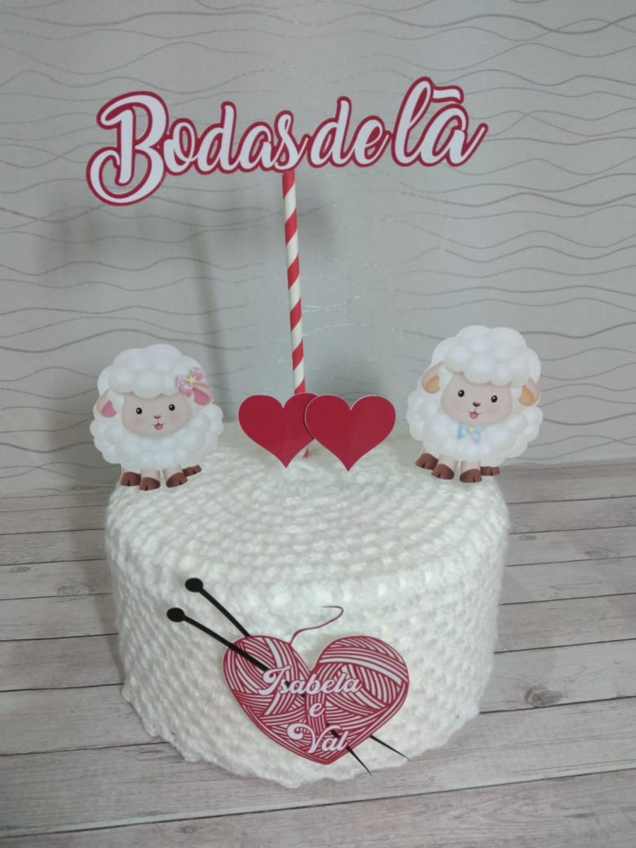 Topo de Bolo Bodas de Lã Arquivo de Corte Studio