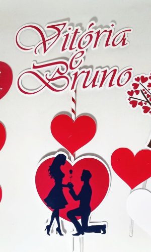 Topo de bolo Bodas de Papel