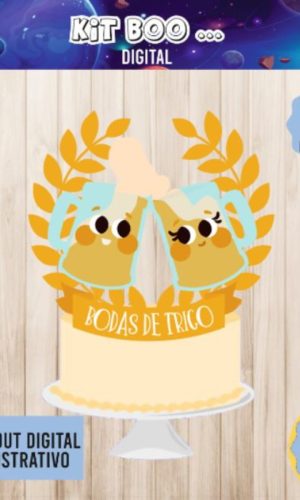 Arquivo Topo de Bolo - Bodas de Trigo 3 anos
