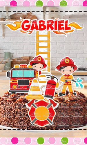 Topo de Bolo Bombeiro