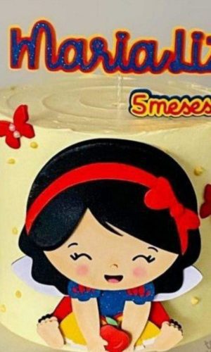 Topo de Bolo Branca de Neve Cute 3 + 4 Arquivos Sua Escolha