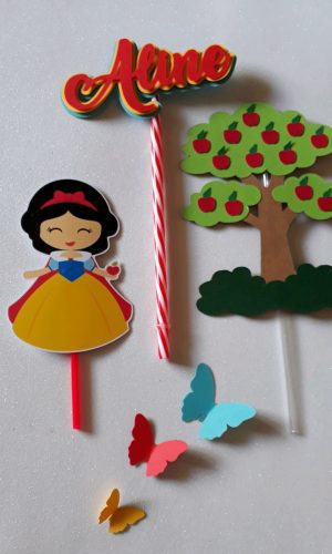 Arquivo digital SILHOUETTE - Topo Bolo Branca de Neve Cute