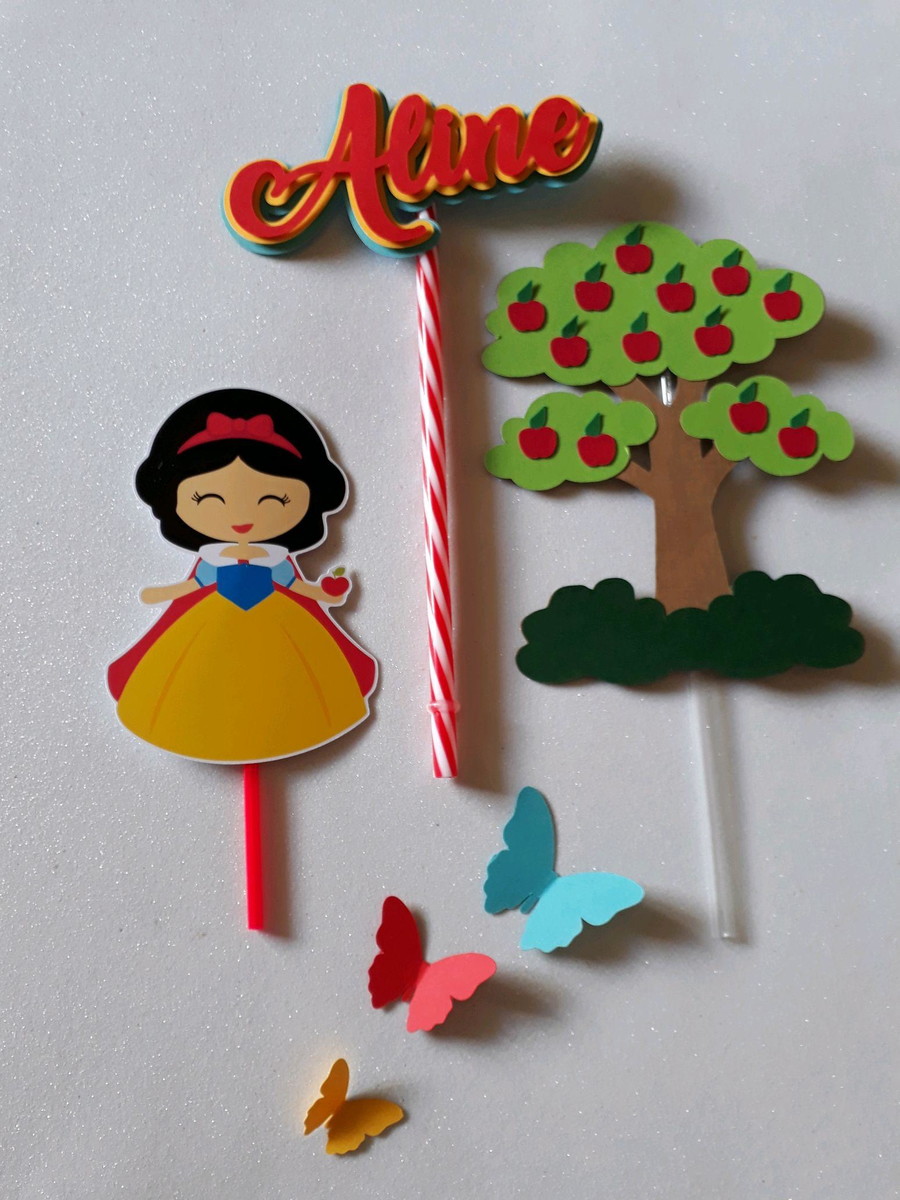 Arquivo digital SILHOUETTE - Topo Bolo Branca de Neve Cute