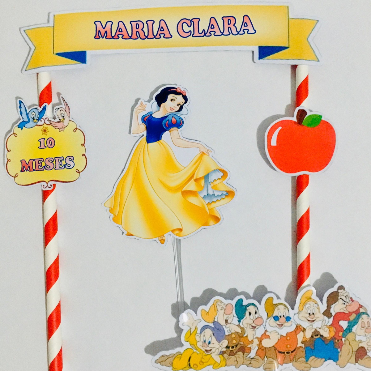 Topo De Bolo Branca De Neve - Imagem 2