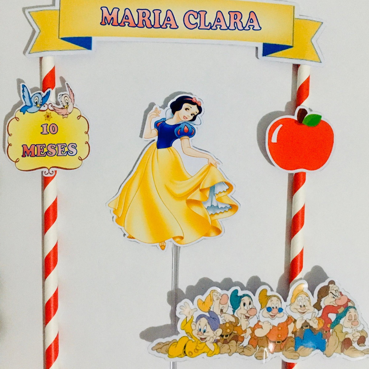 Topo De Bolo Branca De Neve - Imagem 5