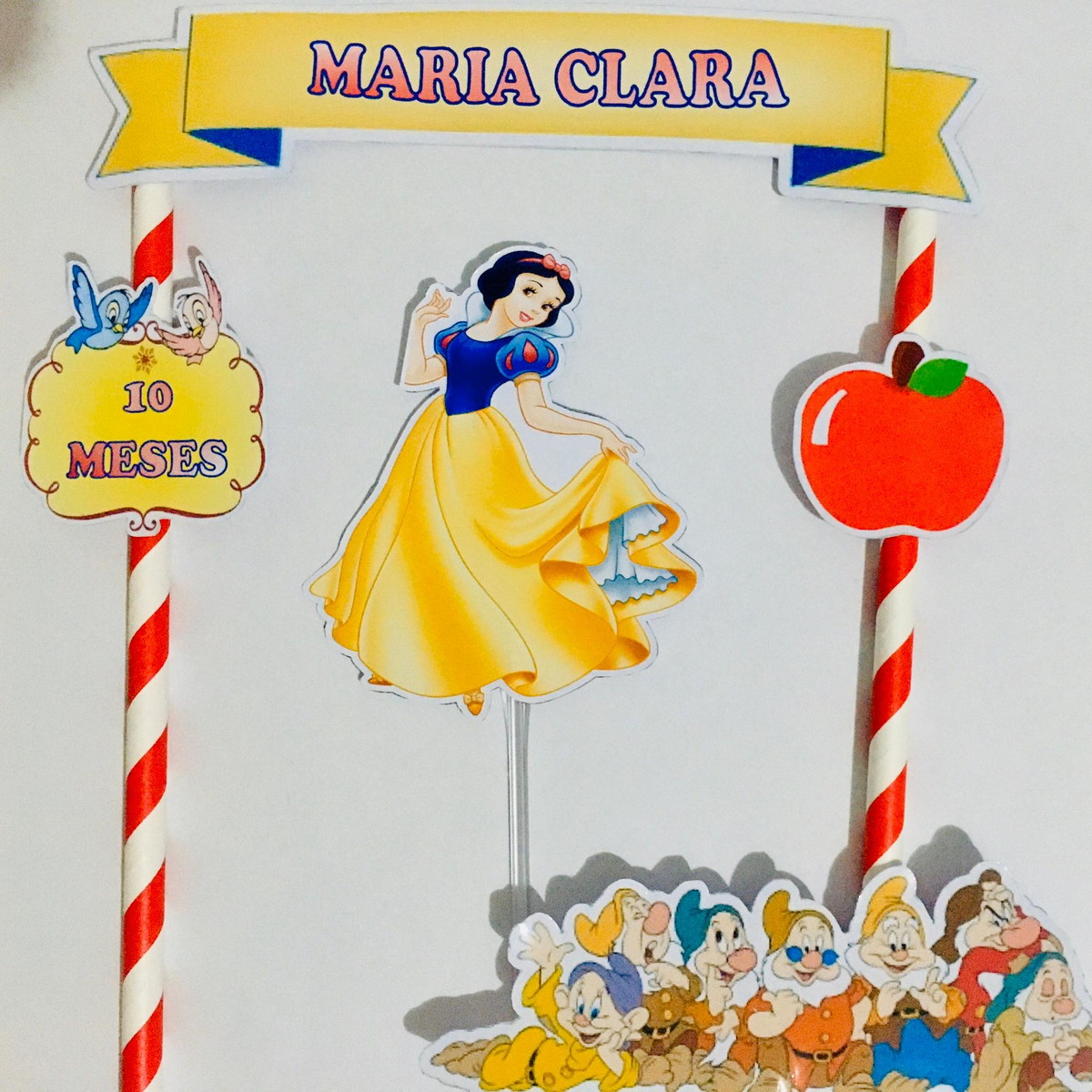 Topo De Bolo Branca De Neve