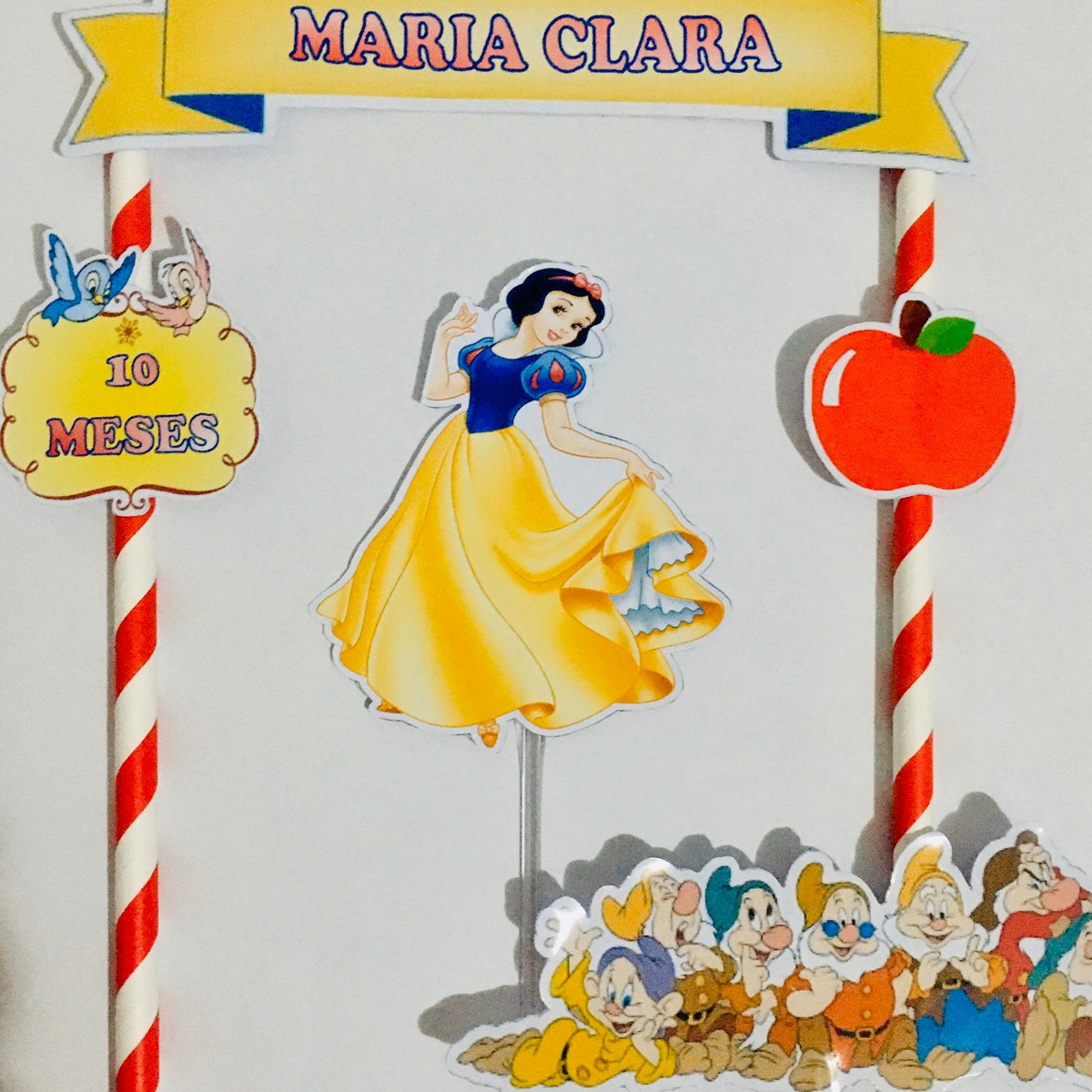 Topo De Bolo Branca De Neve - Imagem 3