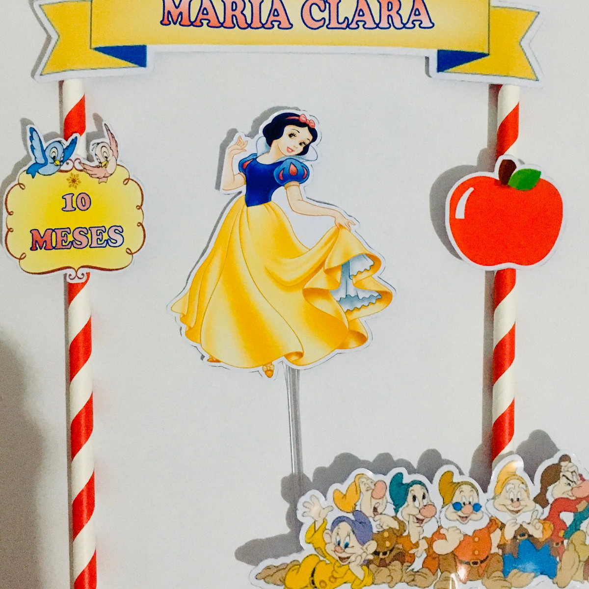 Topo De Bolo Branca De Neve - Imagem 4