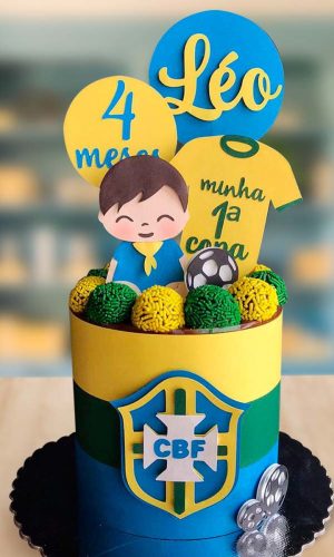 Topo de Bolo Brasil Copa Futebol Arquivo de Corte #3