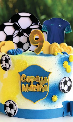 Topo de Bolo Brasil Copa Futebol Arquivo de Corte