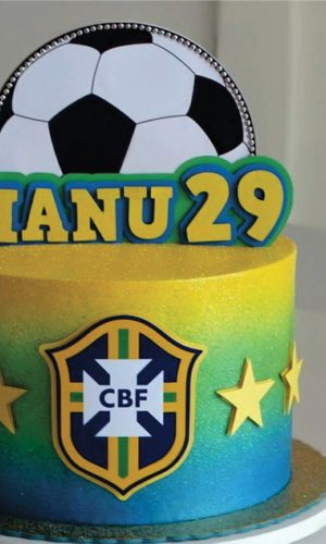 Topo de Bolo Brasil Copa Futebol Arquivo de Corte