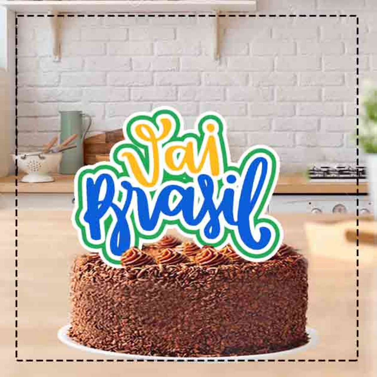 Topo de Bolo Brasil Jogo Futebol Goool 1545 Arquivo Digital
