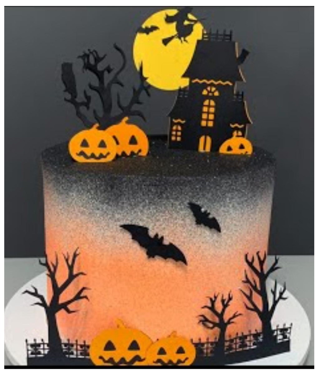 Topo de Bolo Camadas Halloween Arquivo Studio - Imagem 3