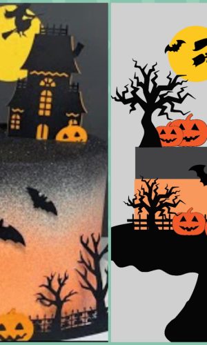 Topo de Bolo Camadas Halloween Arquivo Studio