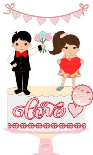 Arquivo Arquivo Topo de Bolo - Casamento / Namoro / Noivado