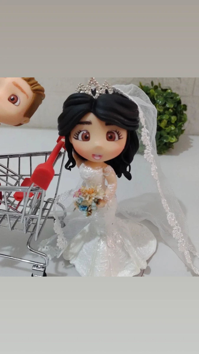 Topo de Bolo Casamento Personalizado com Carrinho de Superme - Imagem 2