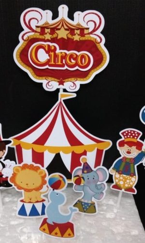 Topo de bolo Circo de menino- arquivo digital