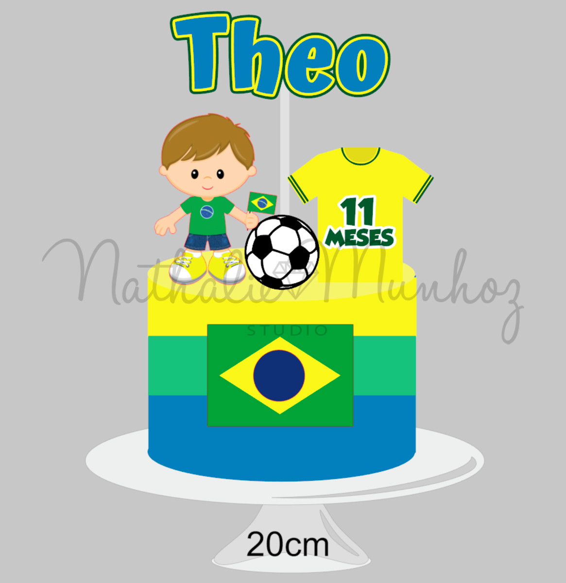 Topo de Bolo - Copa Brasil Menino - Arquivo de Corte