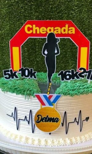 Topo de Bolo Corrida maratona