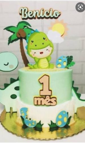 arquivo Topo de bolo dinossauro ao meio