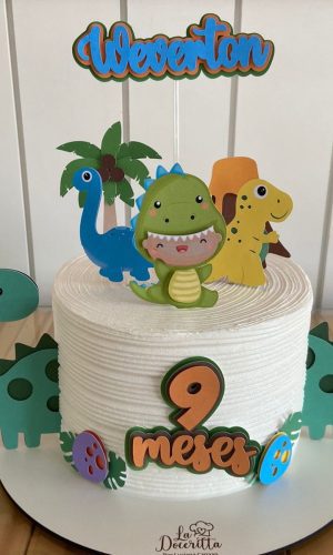 Topo de Bolo Dinossauro Baby - Arquivo de Corte