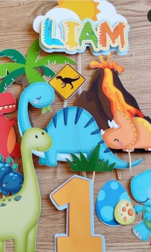 Topo de Bolo Dinossauro Baby