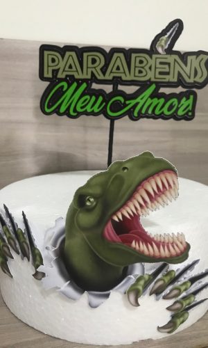 TOPO DE BOLO DINOSSAURO - Arquivo de corte