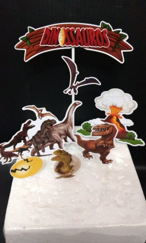 Topo de bolo Dinossauros - arquivo digital