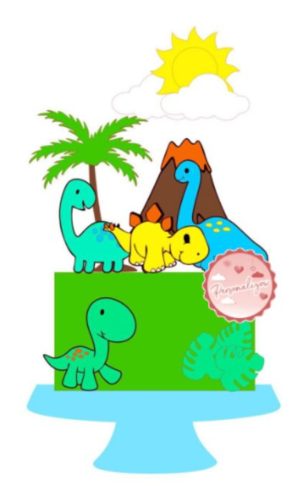 Arquivo Topo de Bolo - Dinossauros