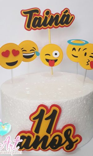 Topo de bolo emoji