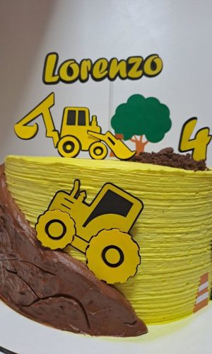 Topo de Bolo Escavadeira