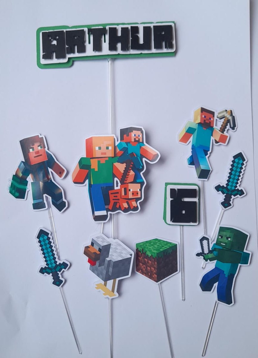 Topo de Bolo Minecraft