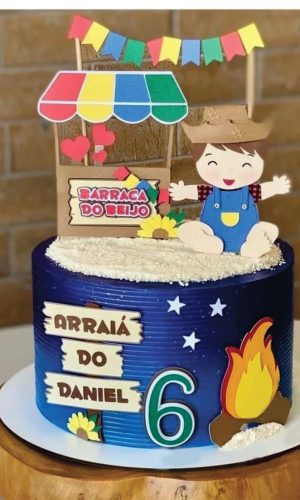 Topo de Bolo Festa Junina Menino Arquivo de Corte