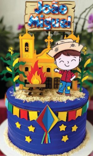 Topo de Bolo Festa Junina Menino Arquivo de Corte