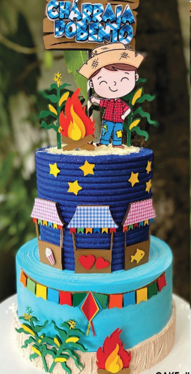 Topo de Bolo Festa Junina Menino Arquivo de Corte
