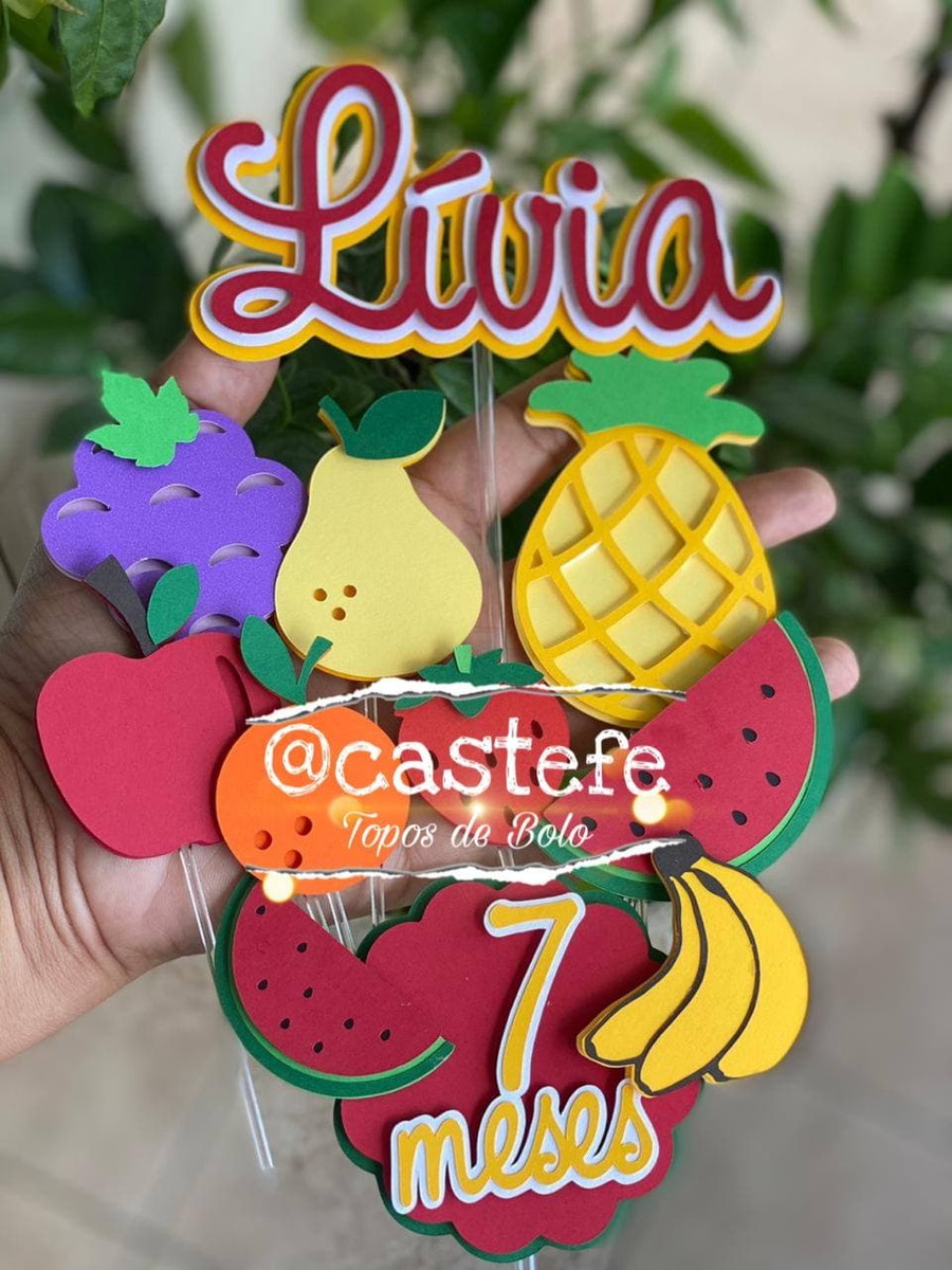 Topo de Bolo Frutas