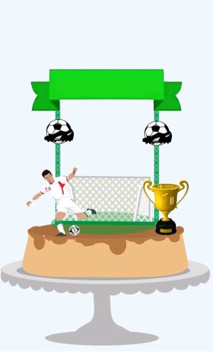Topo de Bolo Futebol 2 +4 Arquivos a Sua Escolha