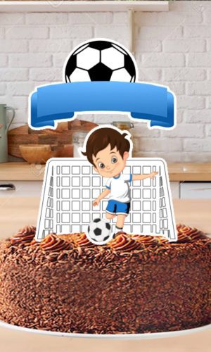 Topo de Bolo Futebol Menino 5674 Arquivo Digital