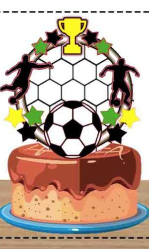 Topo de Bolo Futebol T0043 - Arquivo Digital