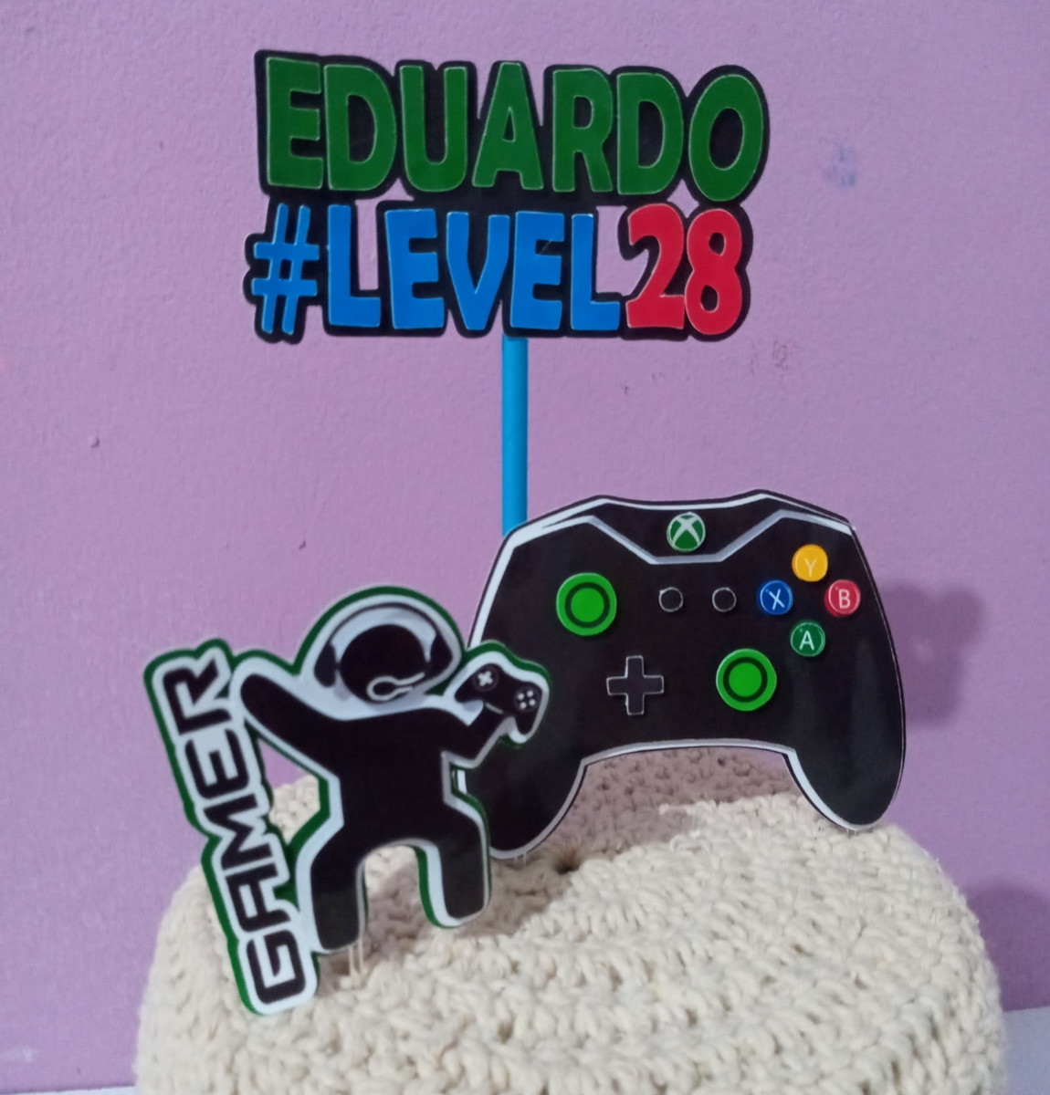 Topo de Bolo Gamer em Camadas - Imagem 2