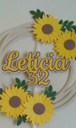 Arquivo de Corte Topo de Bolo Girassol 2 em Camadas