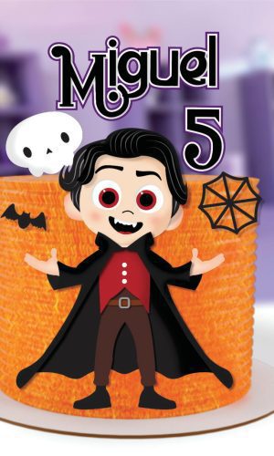 Topo de Bolo Halloween Menino Arquivo de Corte