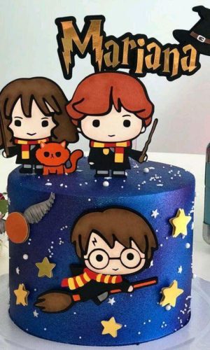 Topo de Bolo Harry Potter Camadas + 4 Arquivos a Sua Escolha
