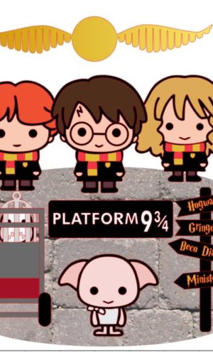 Topo de Bolo Harry Potter Cute 3 + 4 Arquivos a Sua Escolha
