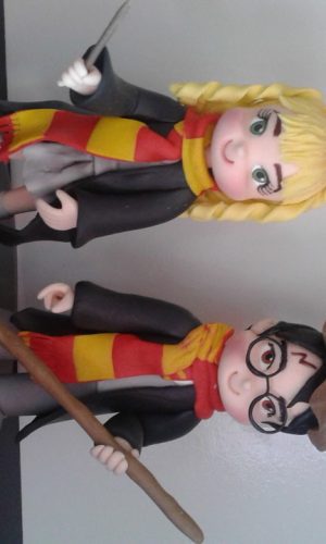 Topo de Bolo Harry Potter e Hermione