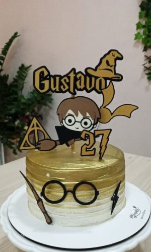 Arquivo de Corte Topo de Bolo Harry Potter em Camadas