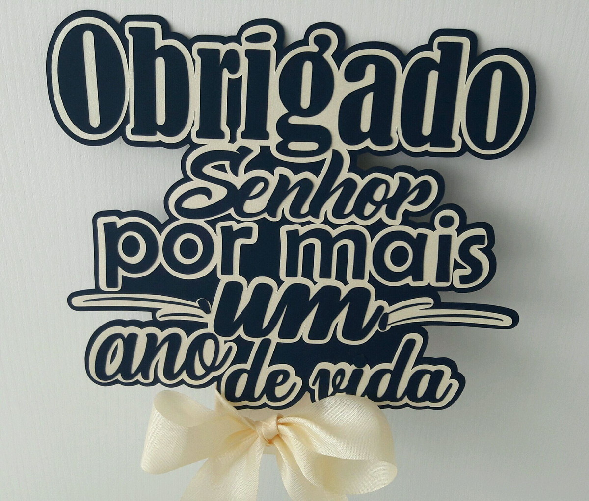 Topo de bolo Agradecimento
