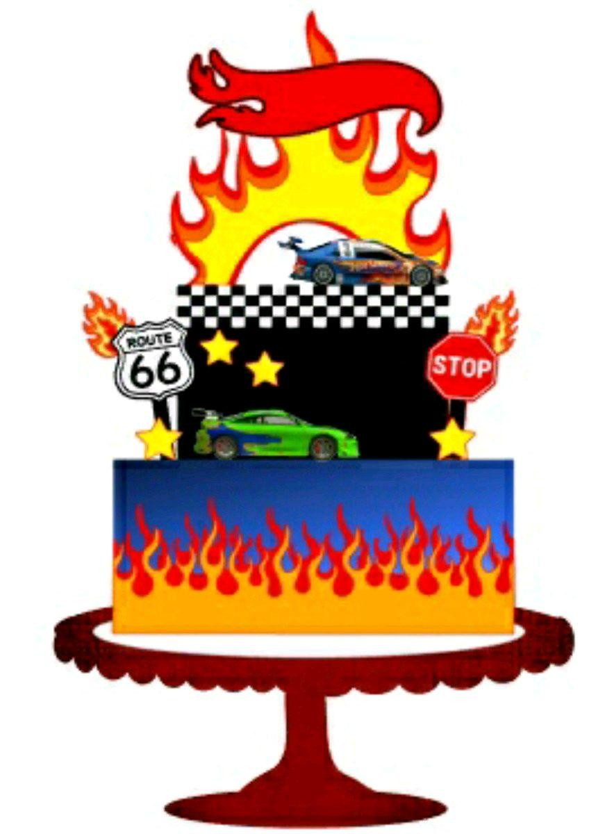 TOPO DE BOLO HOTWHEELS CAMADAS (#348) - STUDIO