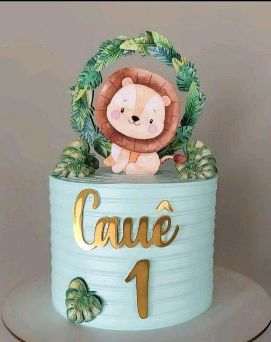 Topo de Bolo Leãozinho Cute+ 4 Arquivos a Sua Escolha - Imagem 2