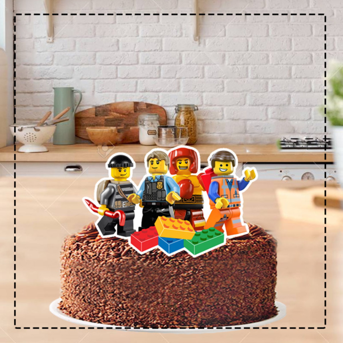 Topo de Bolo Lego 4565 - Arquivo Digital